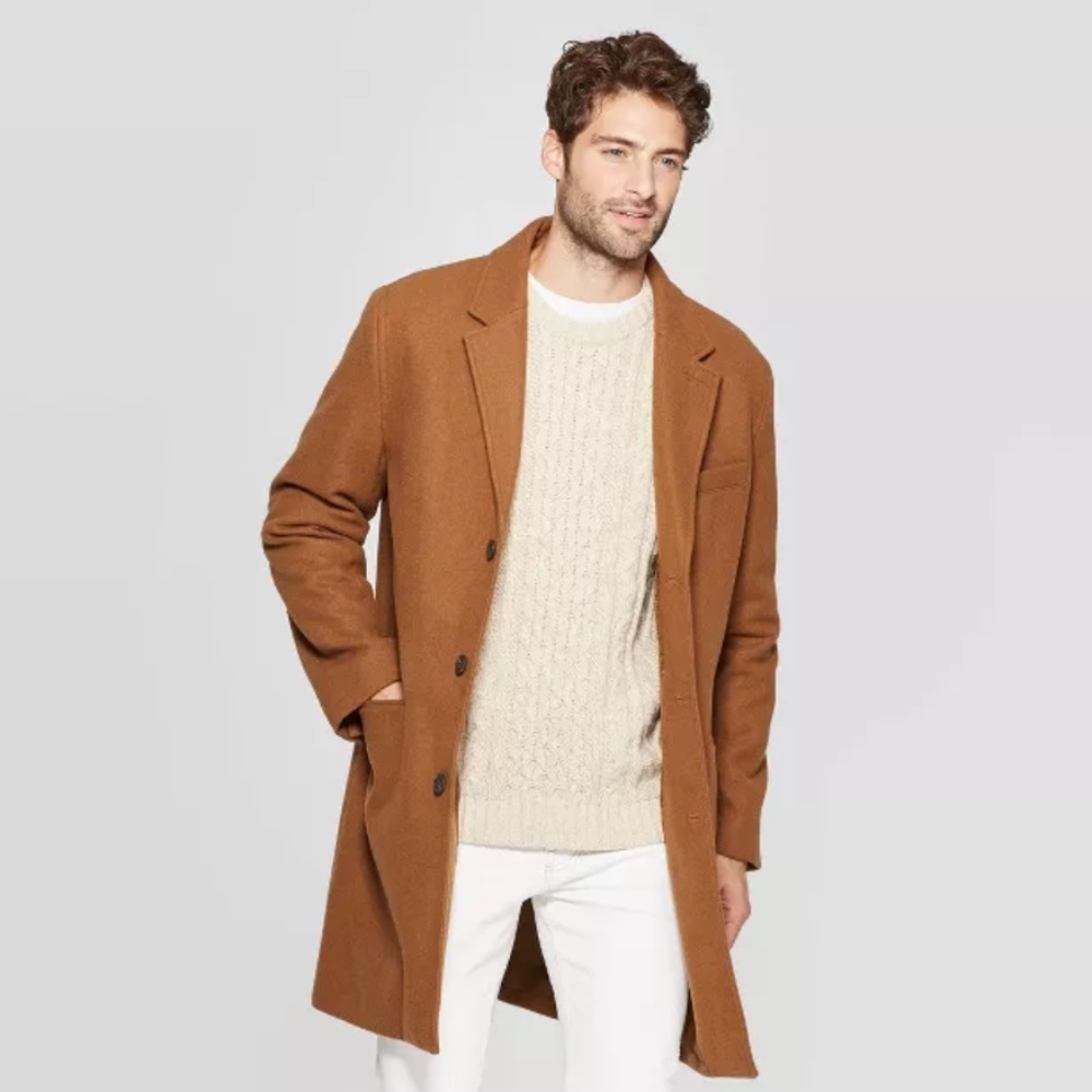 Mens Large Camel Peacoat Goodfellow & Co.